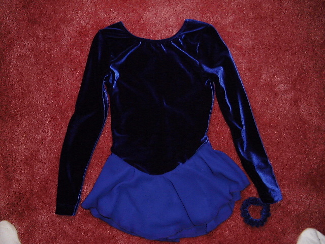 VELVET BOW BACK SKATING DRESS IMAGE