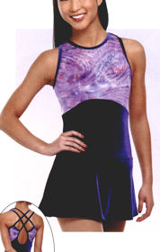 HOLOGRAM TIE-DYED SKATING DRESS