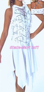 SILVER DROP DANCE SKATING DRESS IMAGE