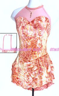 PEACH MELANGE SKATING DRESS IMAGE