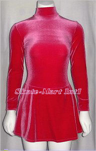 VELVET MOCK TURTLENECK SKATING DRESS IMAGE