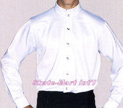 COLLARLESS SNAP FRONT SHIRT