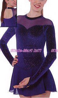 PURPLE GLITTER SKATING DRESS IMAGE