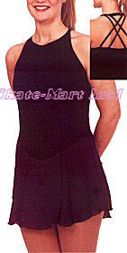 BLACK COTTON SKATING DRESS IMAGE
