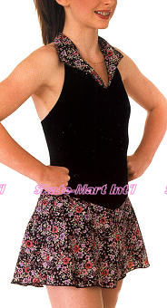 BLACK COLLAR SKATING DRESS IMAGE