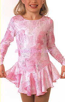 MARBLE FOIL SPLASH SKATING DRESS