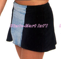SEAMED VELVET SKIRT
