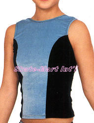 SEAMED VELVET TOP