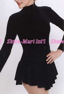 TURTLENECK WITH TRADITIONAL SKIRT SKATING DRESS IMAGE
