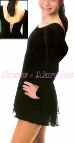 LONG SLEEVE VELVET SKATING DRESS IMAGE
